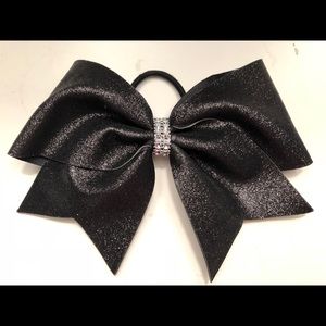 Brand new black sparkle cheer bow!!